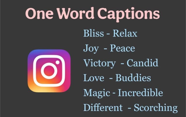 300+ Best One Word Instagram Captions - Stylish & Attitude (2026 ...